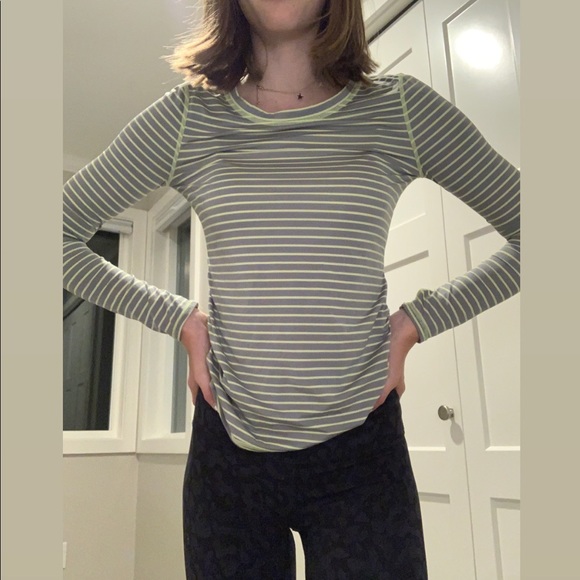 Zella Girl Nordstrom Yellow and Grey Long Sleeve